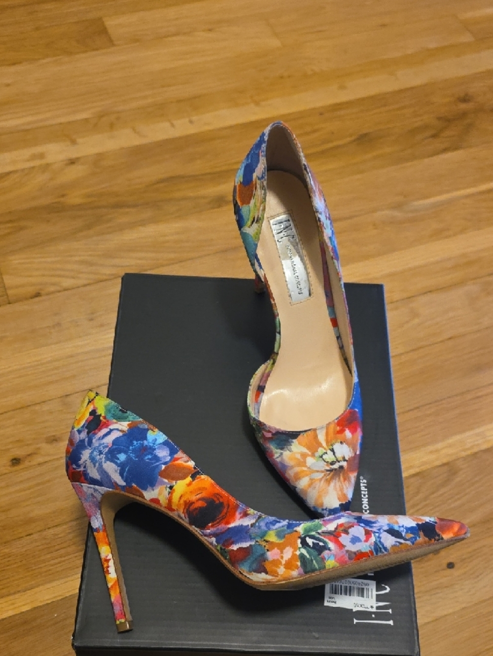 INC International Concepts Floral Multicolor Pointed-Toe Heels - Picture 2 of 6